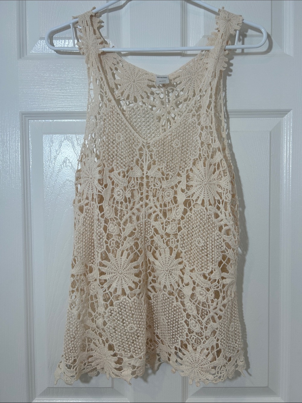 Crochet Lace Tank Top - Cream